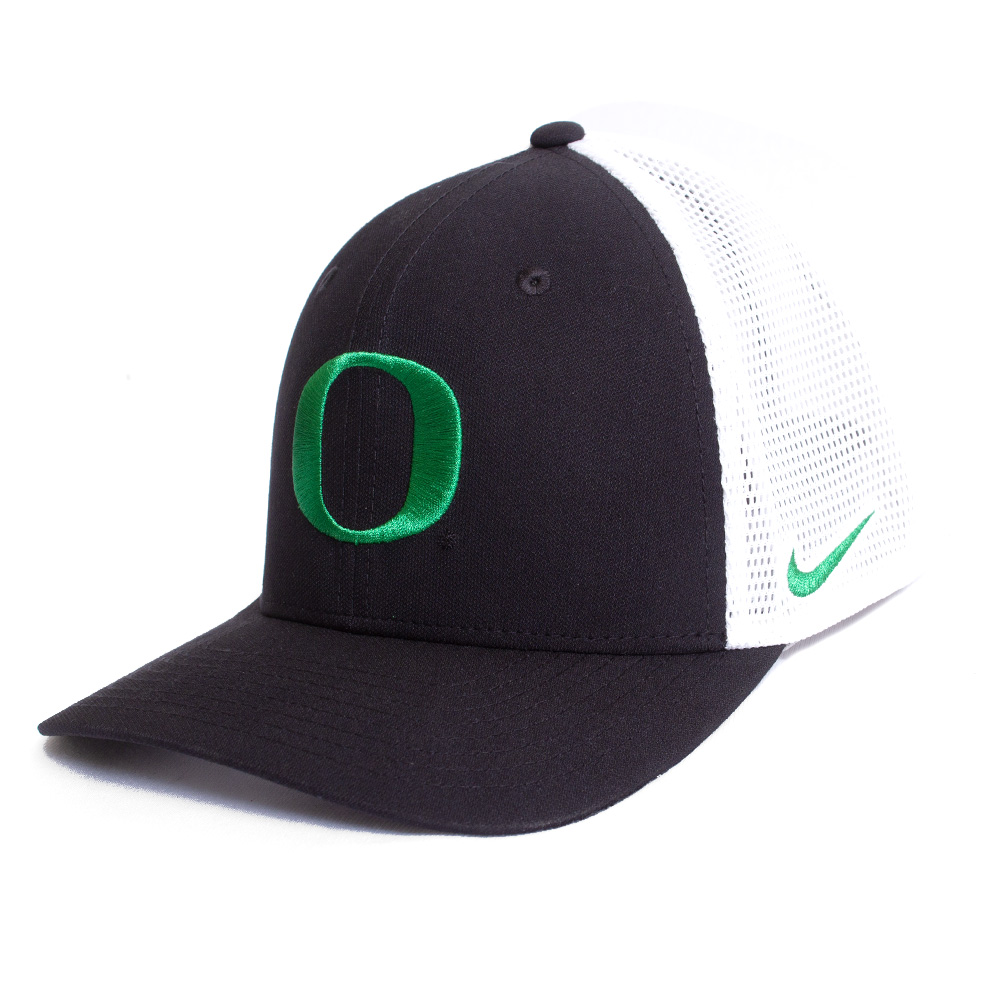 Classic Oregon O, Nike, Black, Trucker, Performance/Dri-FIT, Accessories, Unisex, Football, Structured, Futura, Flex, hat, 799095